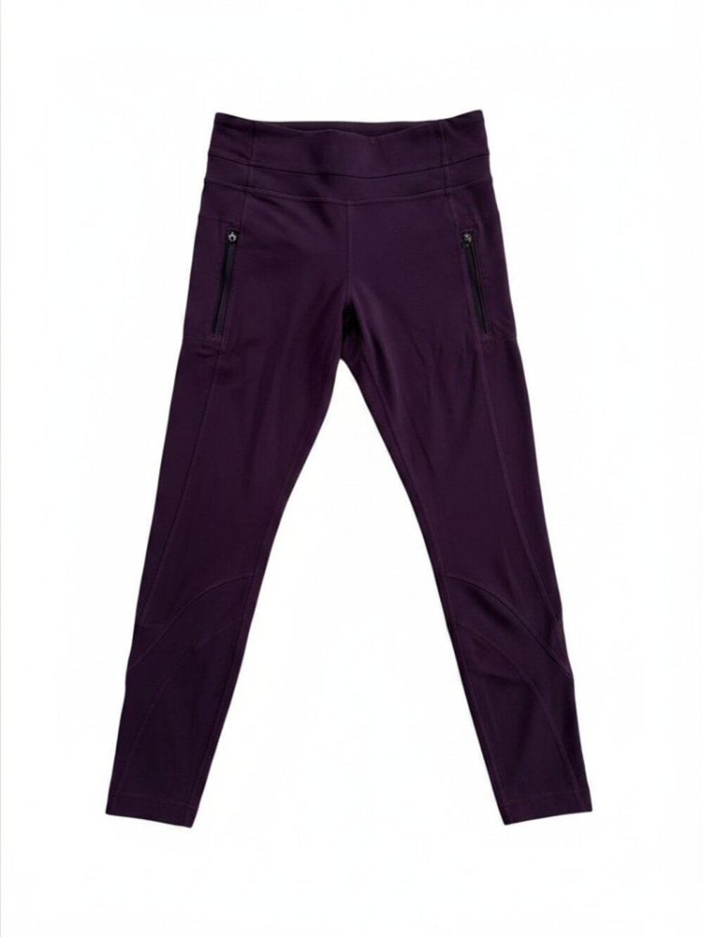 Lululemon Purple 7/8 Leggings Zip Pockets Size 6